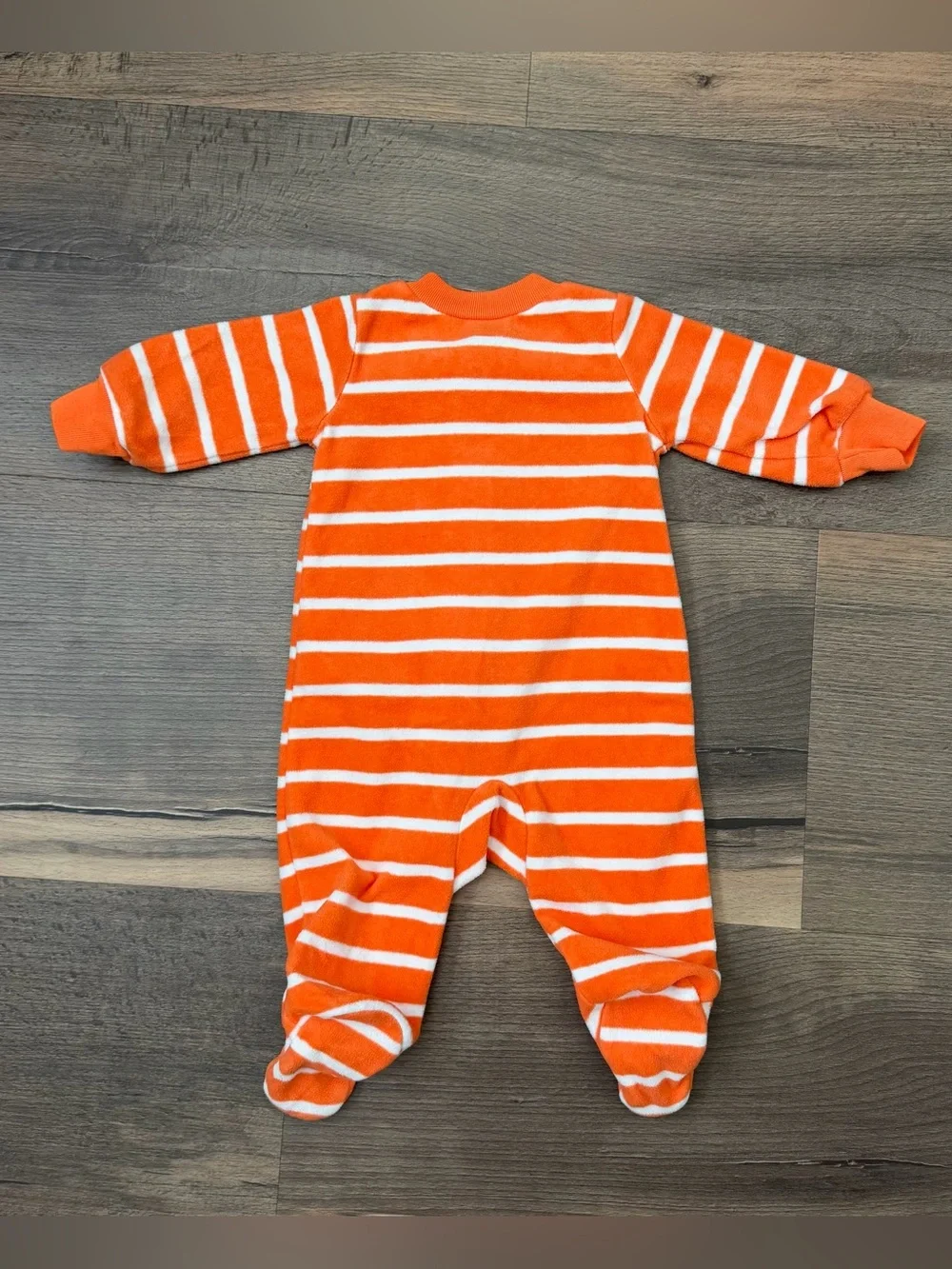Carter's Newborn Striped Halloween Pumpkin Zip Footies & 1st Halloween Beanie